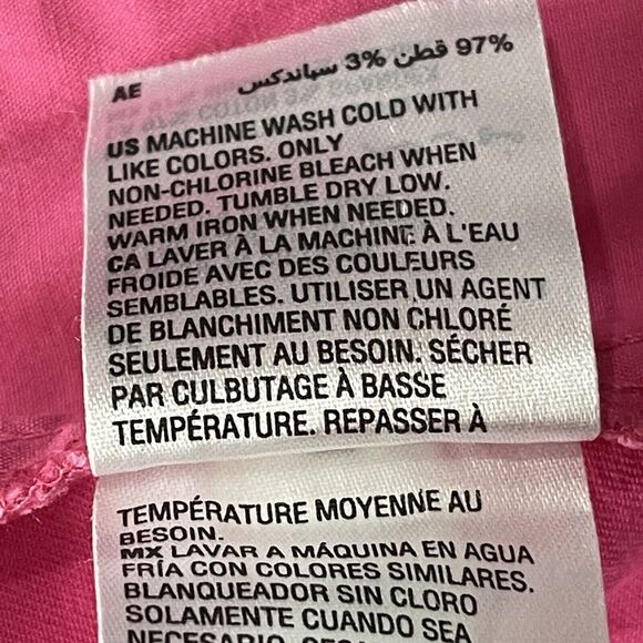 Charter Club SZ 14 Crop Pants Wide Leg Straight Pockets Stretch High-Rise Pink - Picture 9 of 11